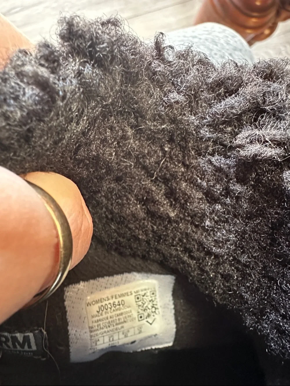 Merrell Black Suede-Look Fleece-Lined Ankle Booties